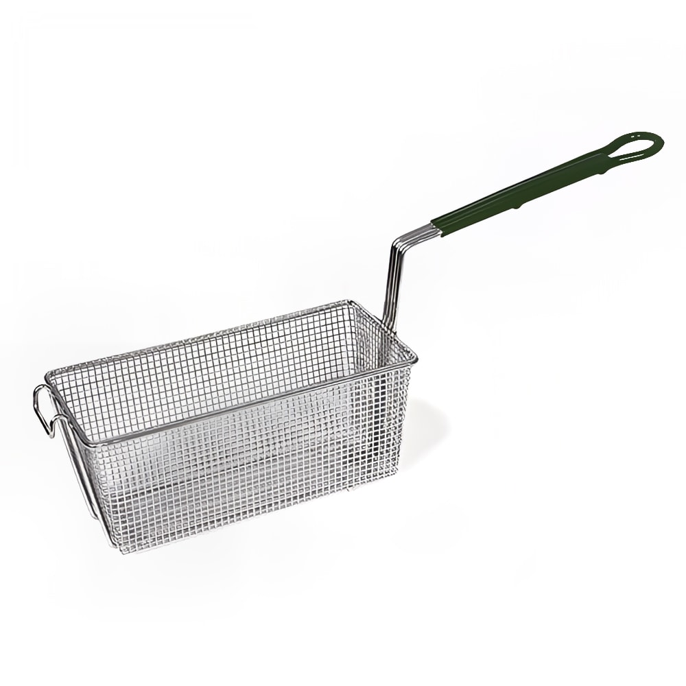 Browne Fryer Basket w/ Coated Handle & Front Hook, 13" x 5 2/5" x 5 7/10" (79204)