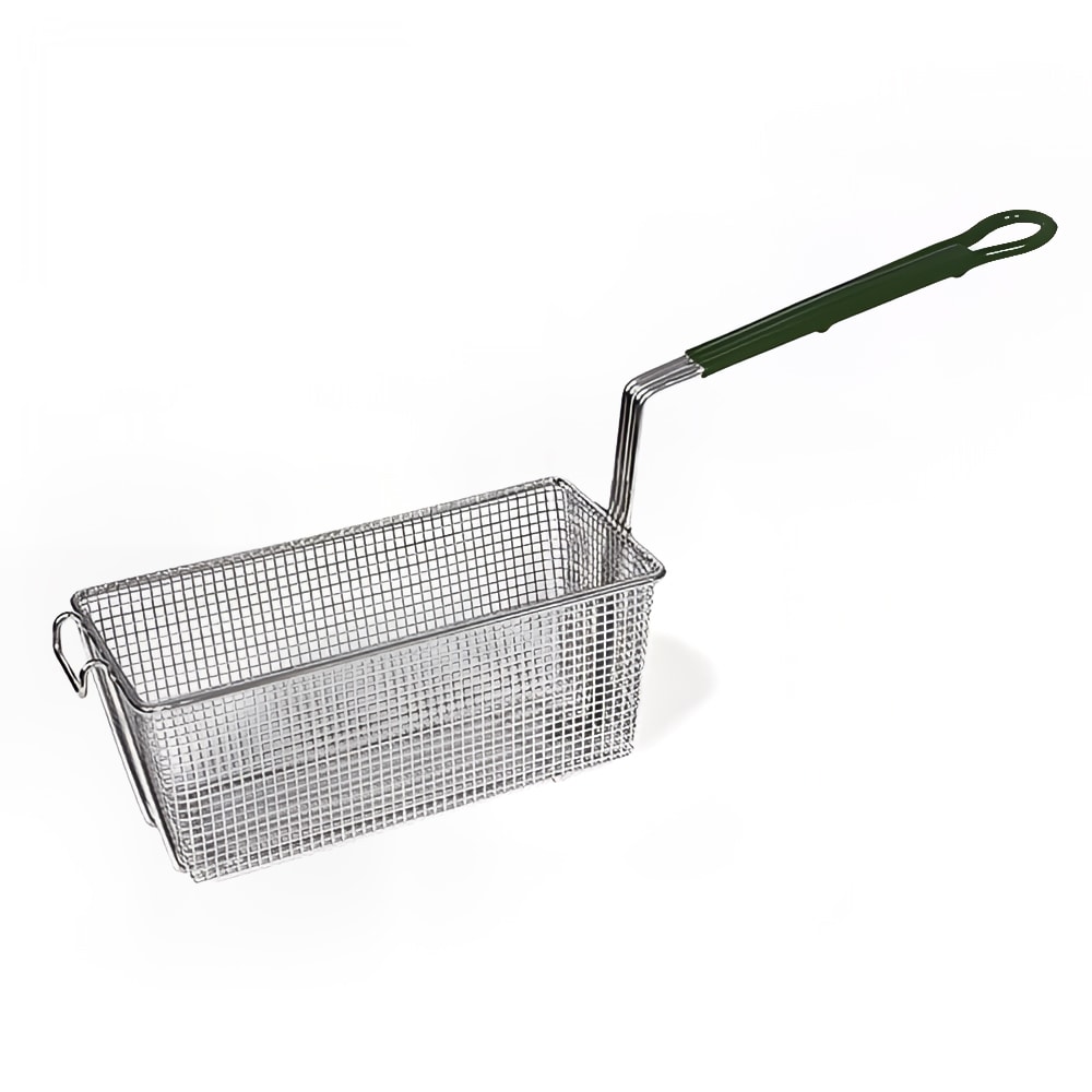 Browne Fryer Basket w/ Coated Handle & Front Hook, 12 1/2" x 6 3/10" x 5 3/10" (79213)