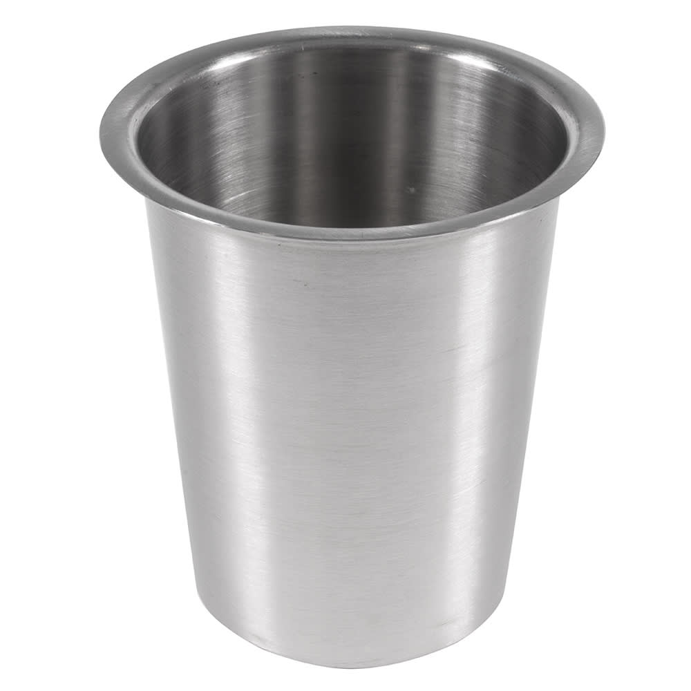 Browne 3 3/4" Round Flatware Cylinder - 5 1/2"H, Solid, Stainless Steel (80113S)