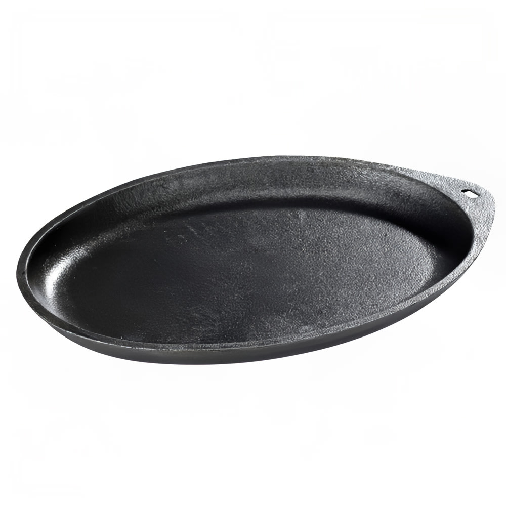 Browne Cast Iron Skillet, Not Pre-Seasoned, No Handle, 9 1/2 x 7 in, Oval (573720)