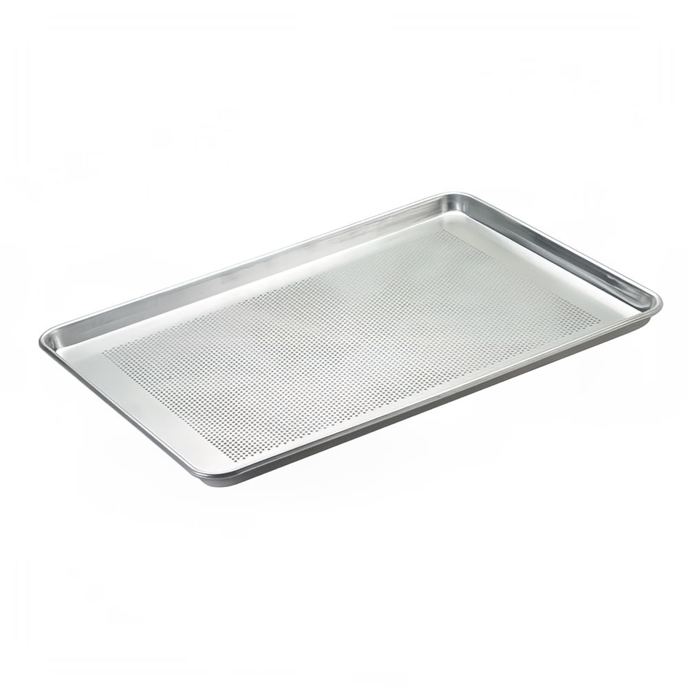 Browne 1/1 Full Size Bun / Sheet Pan - 26" x 18" x 1", 18 gauge Aluminum, Perforated (58182641)
