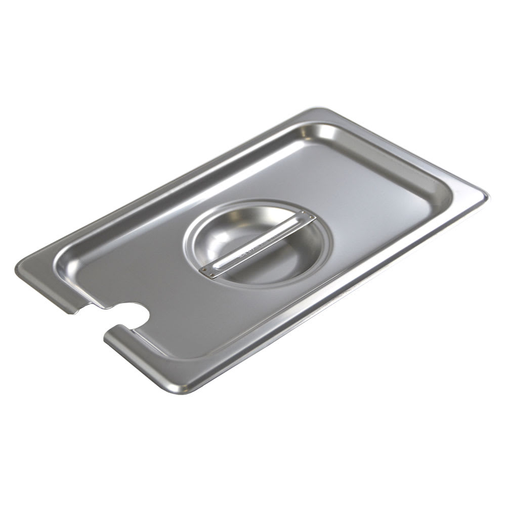 Browne Fourth-Size Steam Pan Cover - Notched, Stainless (575559)