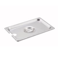 Browne Fourth-Size Steam Pan Cover - Notched, Stainless (575559) thumbnail 2