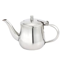 Browne Gooseneck Teapot w/ 10 oz Capacity, Hinged Lid & Hollow Handle, Stainless (515200) thumbnail 2