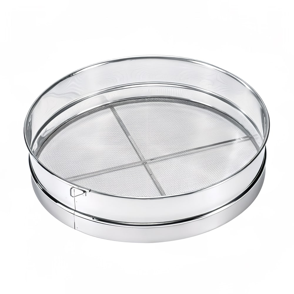 Browne 12" Round Sieve w/ 16 Mesh Wire & 2 Crossbar Reinforcers, Stainless (574142)
