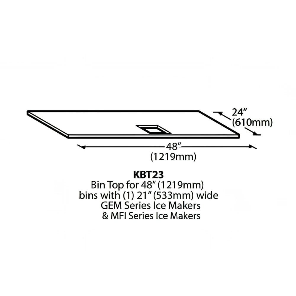 Ice-O-Matic KBT23 Ice Bin Top for (1)-MFI Dispenser