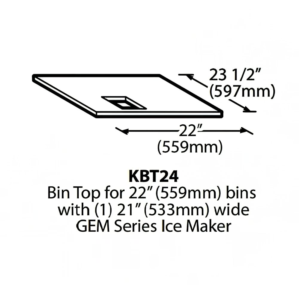 Ice-O-Matic KBT24 Ice Bin Top for (1)-MFI Dispenser