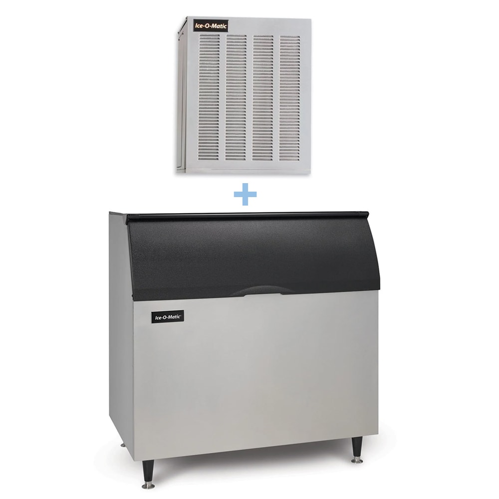 Ice-O-Matic MFI0500A/B110PS/KBT23 540 lb Flake Ice Machine w/ Bin - 854 lb Storage, Air Cooled, 115v