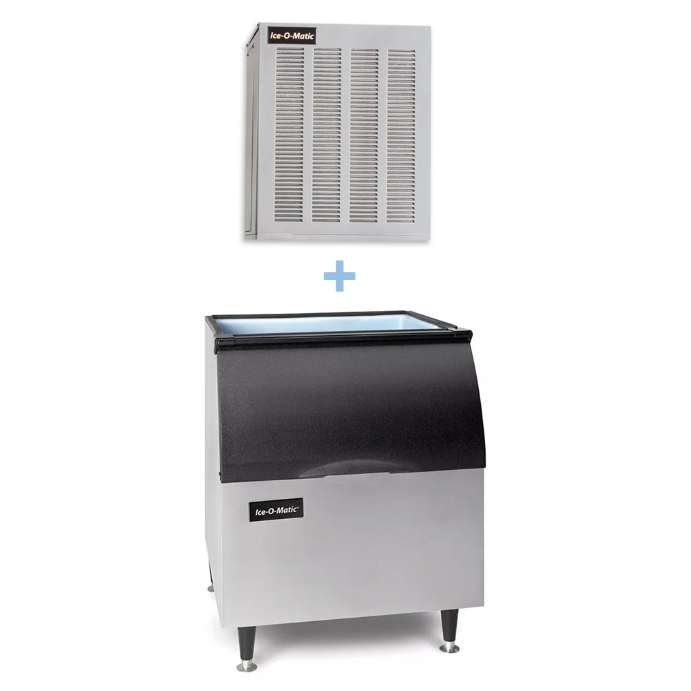 Ice-O-Matic MFI0800A/B40PS/KBT19 900 lb Flake Ice Machine w/ Bin - 344 lb Storage, Air Cooled, 115v