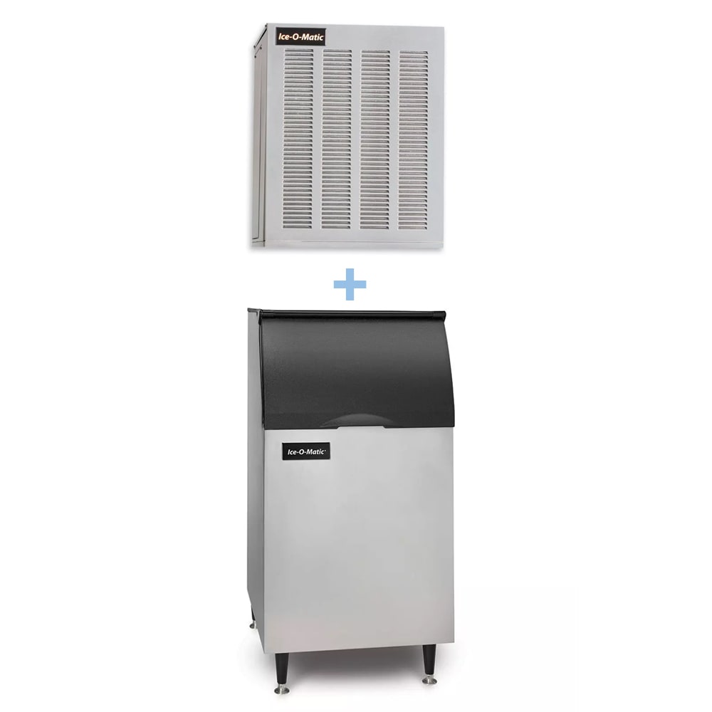 Ice-O-Matic MFI1256A/B42PS/KBT24 1149 lb Flake Ice Machine w/ Bin - 351 lb Storage, Air Cooled, 208-230v