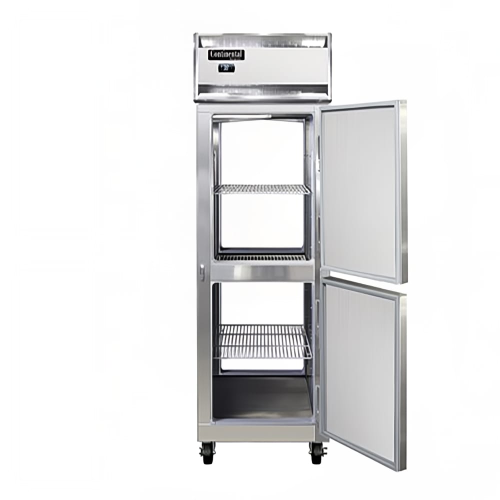 Continental 1FENSSPTHD 28 1/2" One Section Pass Thru Freezer, (4) Right Hinge Solid Doors, 115v