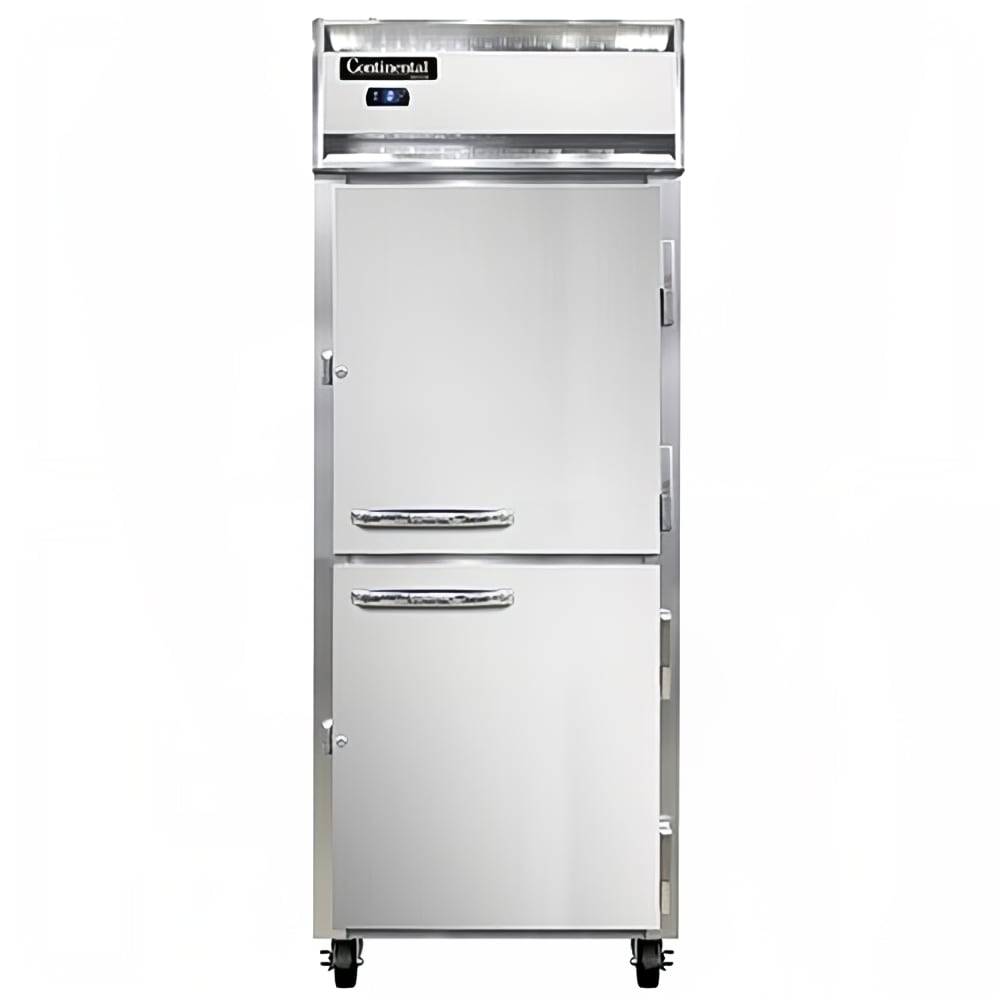Continental 1FESNSSHD 28 1/2" One Section Reach In Freezer, (2) Right Hinge Solid Doors, 115v