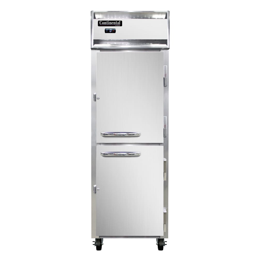 Continental 1FNHD 26" One Section Reach In Freezer, (2) Right Hinge Solid Doors, 115v