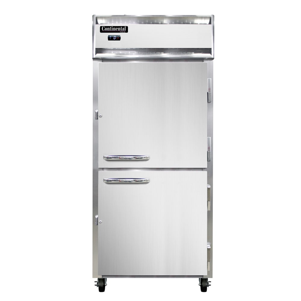 Continental 1FXNHD 36 1/4" One Section Reach In Freezer, (2) Right Hinge Solid Doors, 115v
