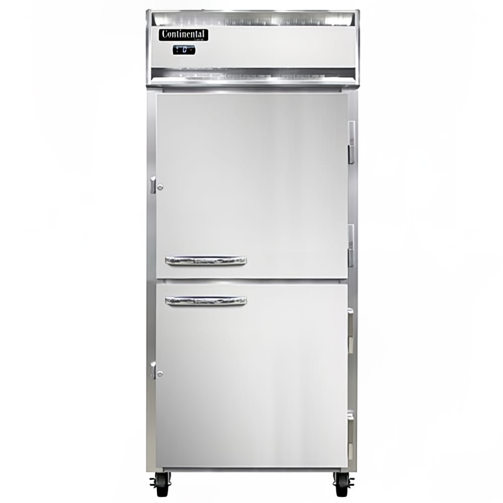 Continental 1FXNPTHD 36 1/4" One Section Pass Thru Freezer, (4) Right Hinge Solid Doors, 115v