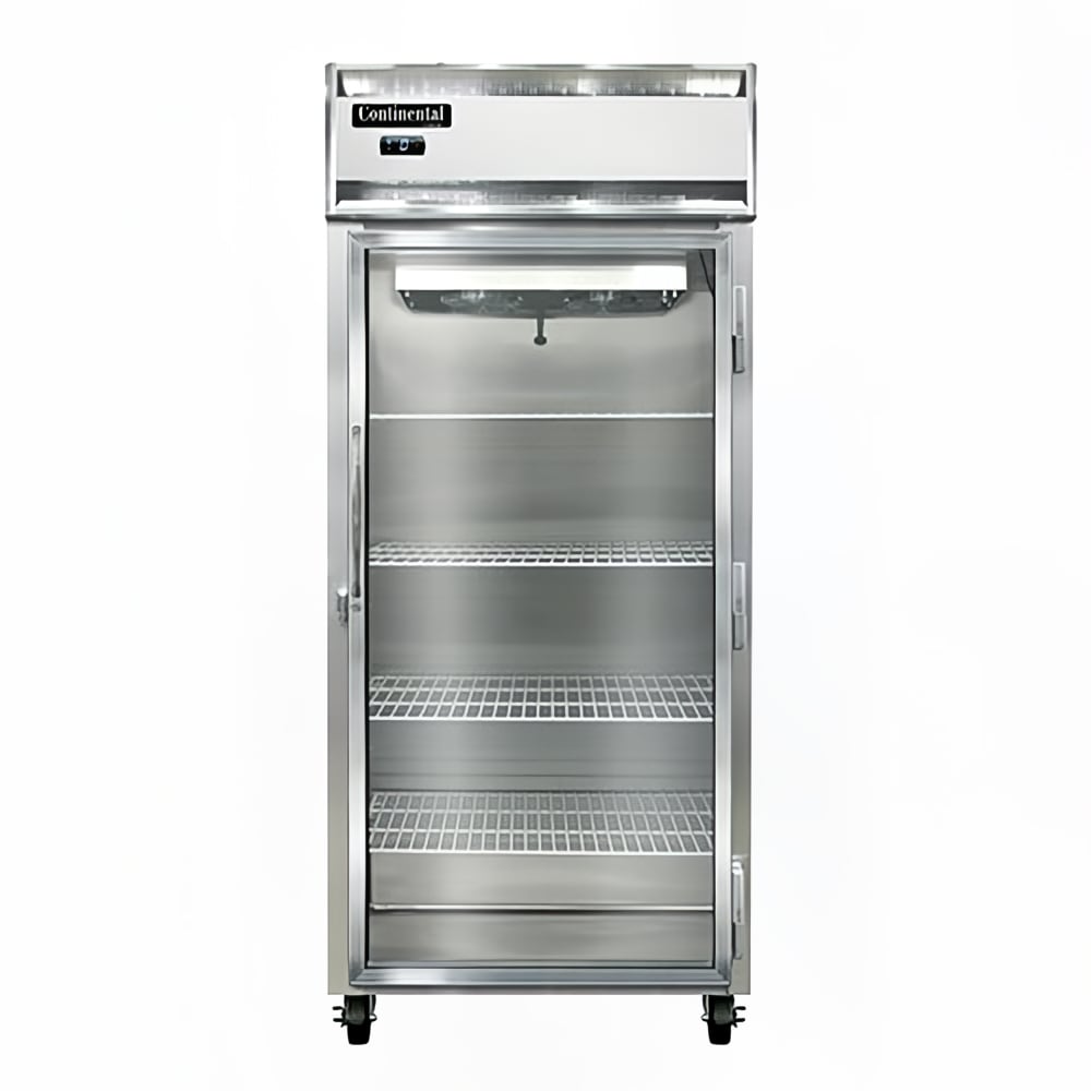 Continental 1FXNSSGD 36 1/4" One Section Reach In Freezer, (1) Right Hinge Glass Door, 115v