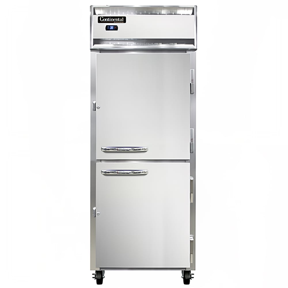 Continental 1RESNHD 28 1/2" One Section Reach In Refrigerator, (2) Right Hinge Solid Doors, 115v