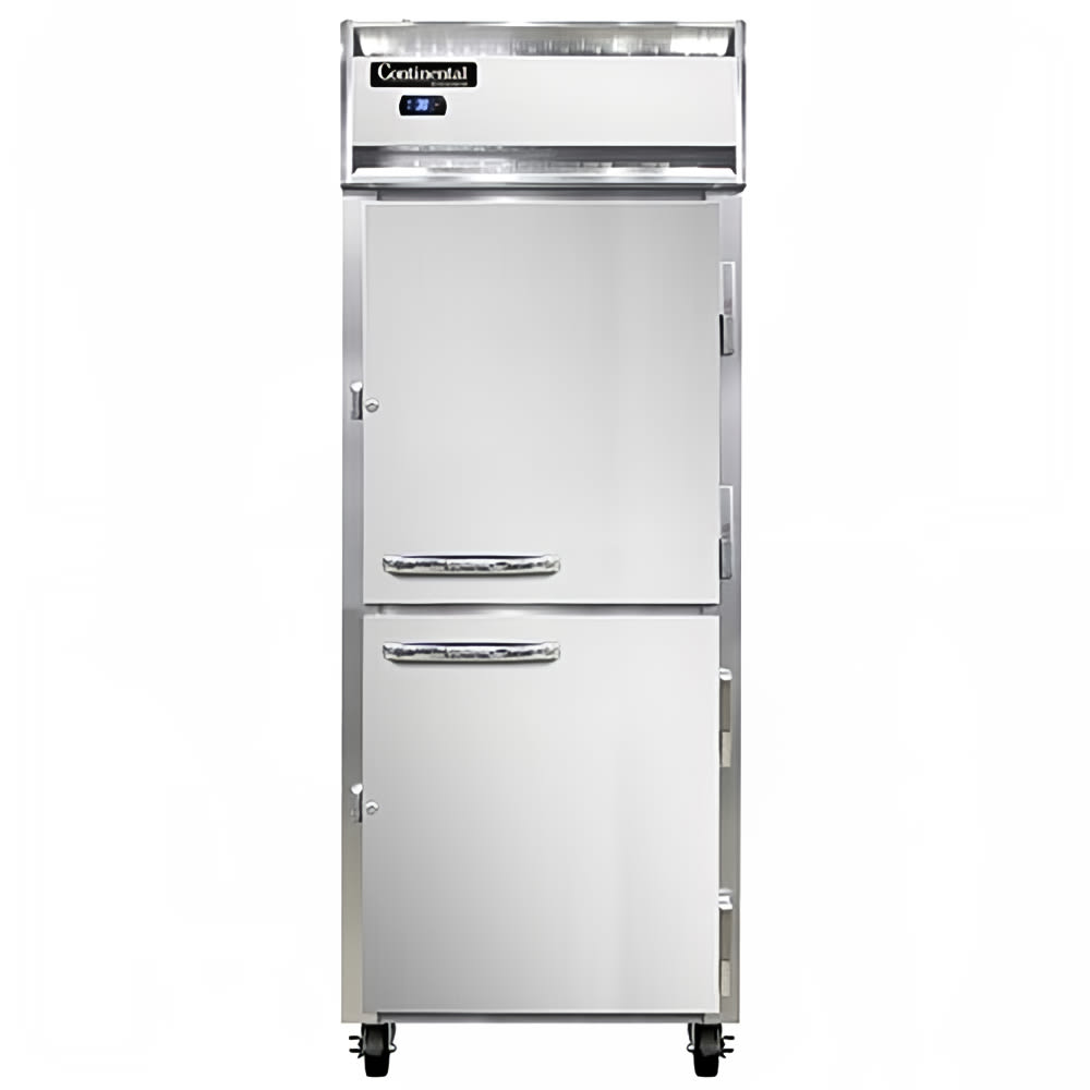 Continental 1RESNSAHD 28 1/2" One Section Reach In Refrigerator, (2) Right Hinge Solid Doors, 115v