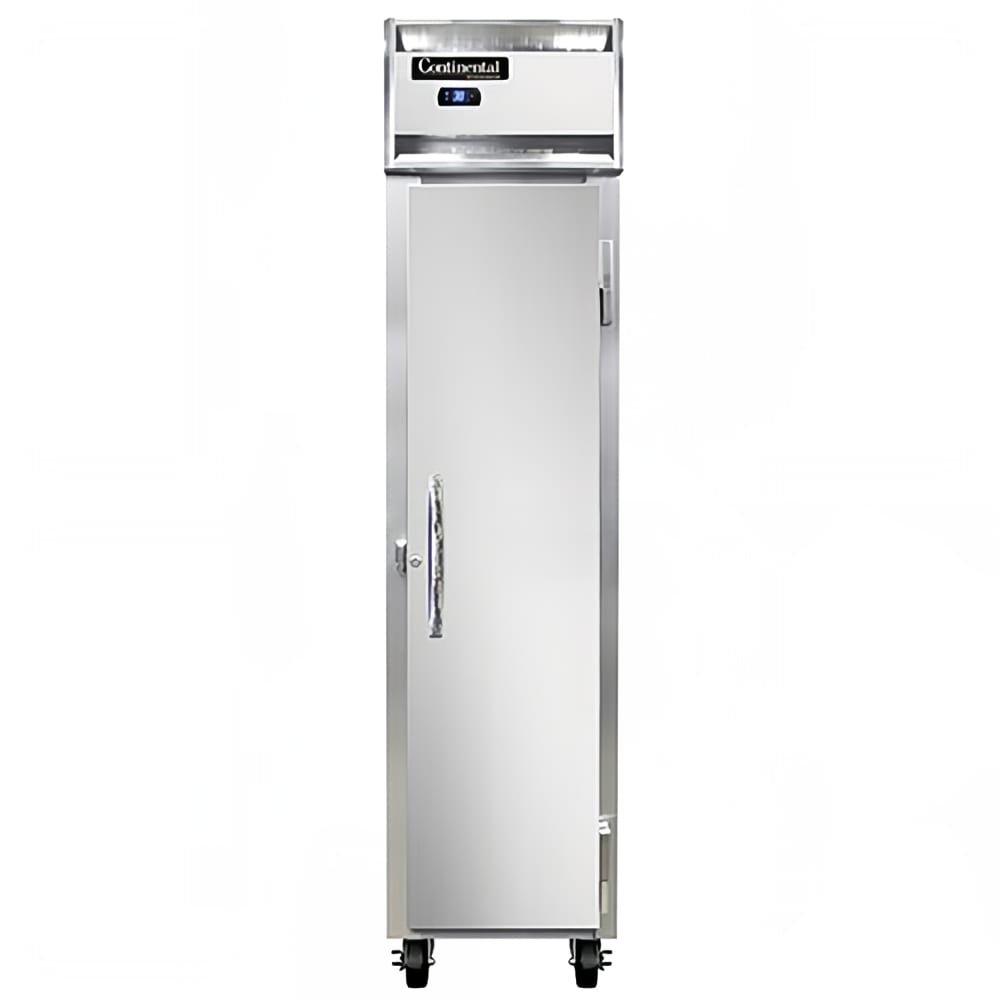 Continental 1RSESN 17 3/4" One Section Reach In Refrigerator, (1) Right Hinge Solid Door, Top Compressor, 115v