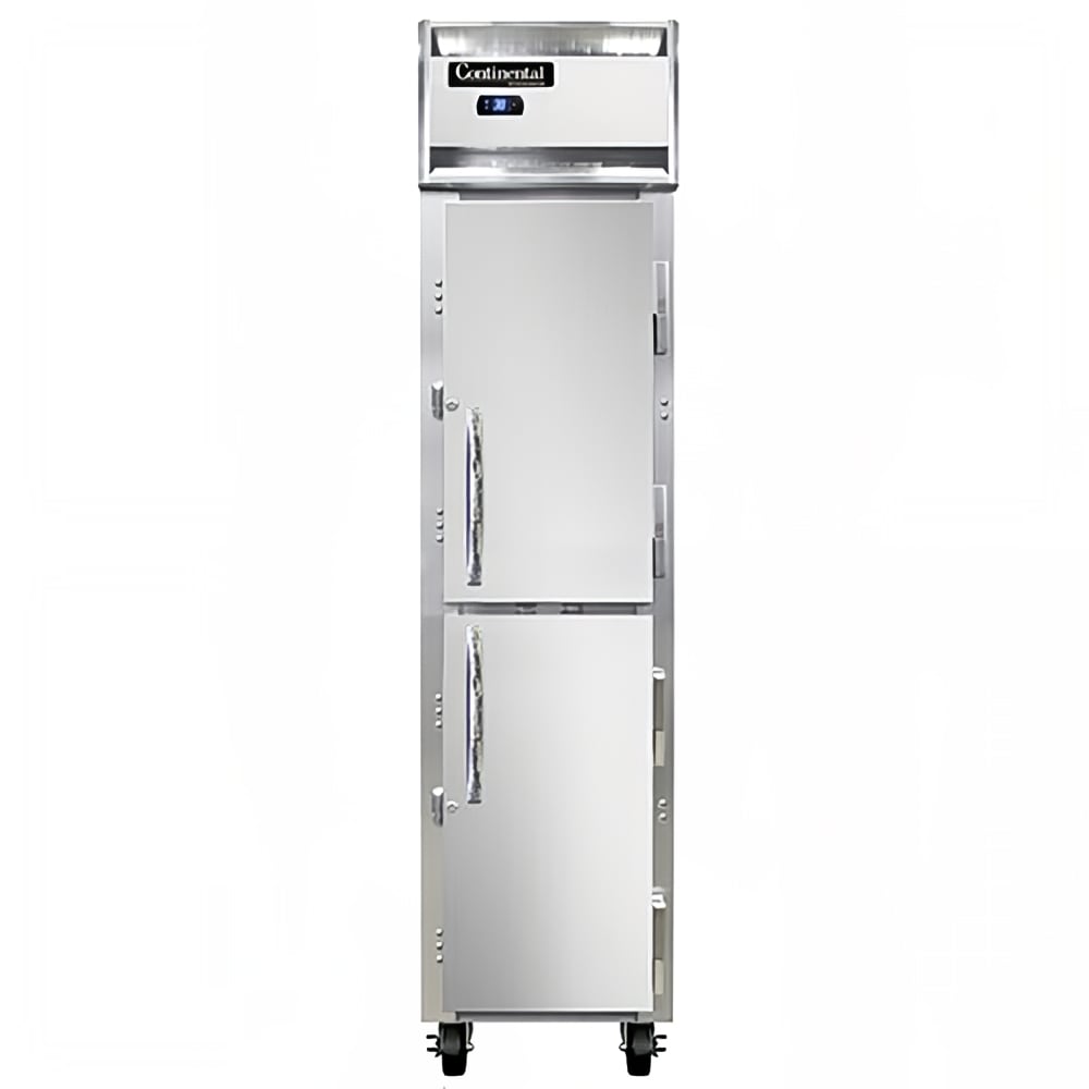Continental 1RSESNHD 17 3/4" One Section Reach In Refrigerator, (2) Right Hinge Solid Doors, Top Compressor, 115v