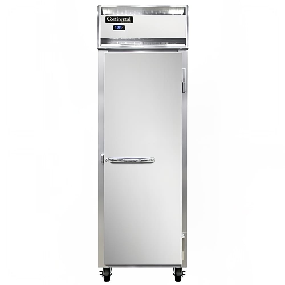 Continental 1RSNSS 26" One Section Reach In Refrigerator, (1) Right Hinge Solid Door, Top Compressor, 115v