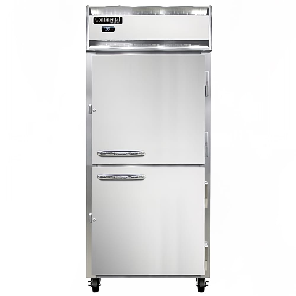 Continental 1RXNSAHD 36 1/4" One Section Reach In Refrigerator, (2) Right Hinge Solid Doors, Top Compressor, 115v