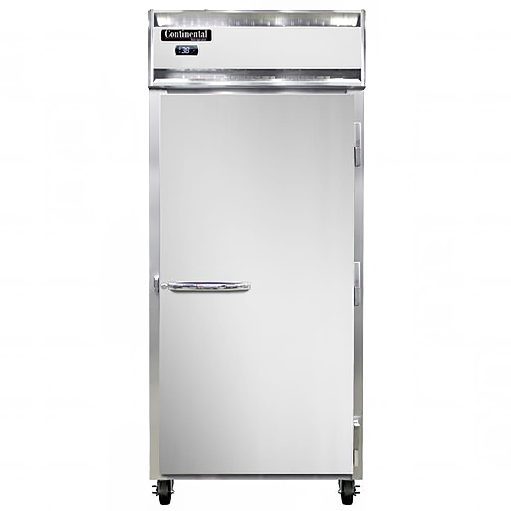 Continental 1RXNSS 36 1/4" One Section Reach In Refrigerator, (1) Right Hinge Solid Door, Top Compressor, 115v