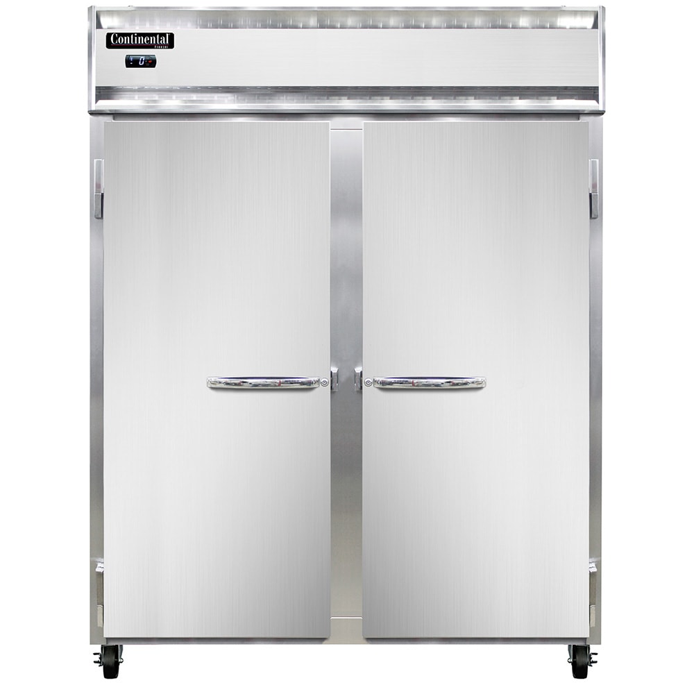 Continental 2FENSA 57" Two Section Reach In Freezer, (2) Left/Right Hinge Solid Doors, 115v