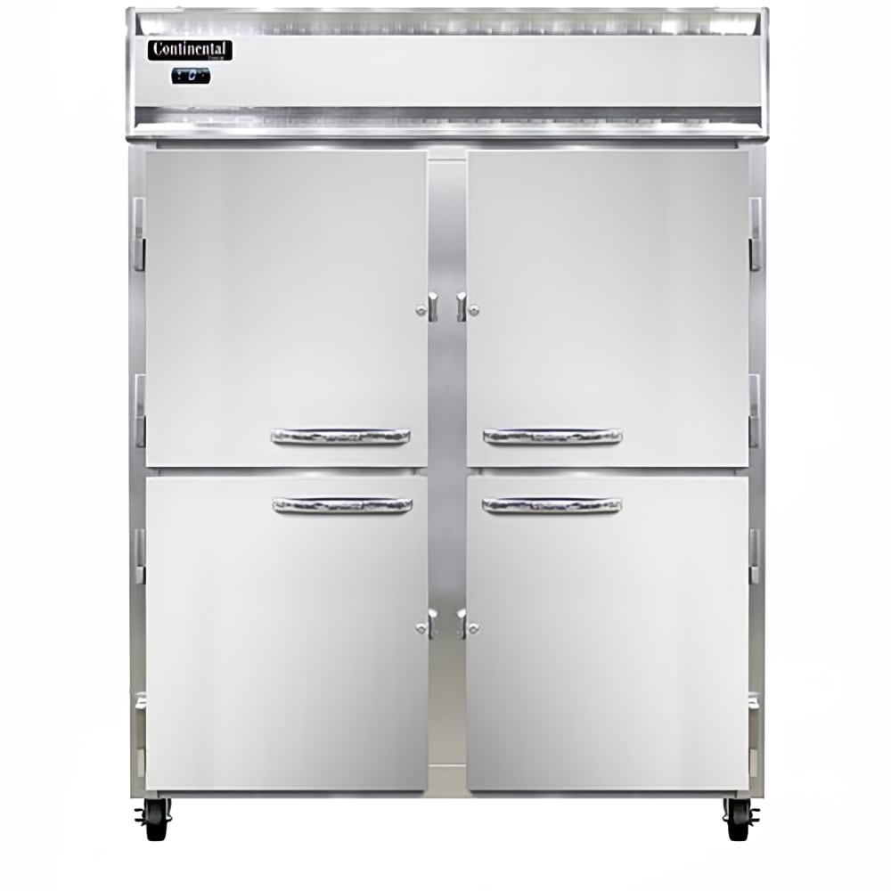 Continental 2FENSAHD 57" Two Section Reach In Freezer, (4) Left/Right Hinge Solid Doors, 115v