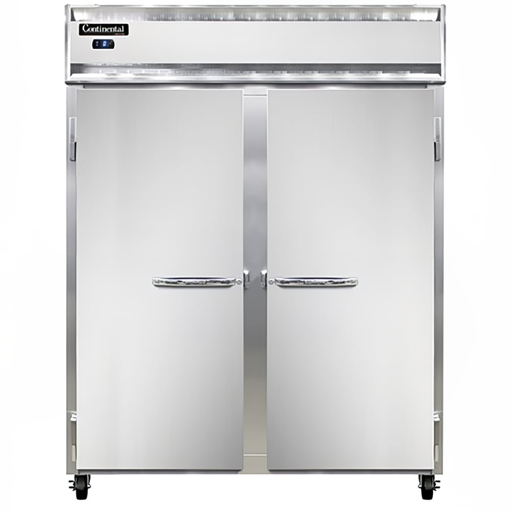 Continental 2FESN 57" Two Section Reach In Freezer, (2) Left/Right Hinge Solid Doors, 115v