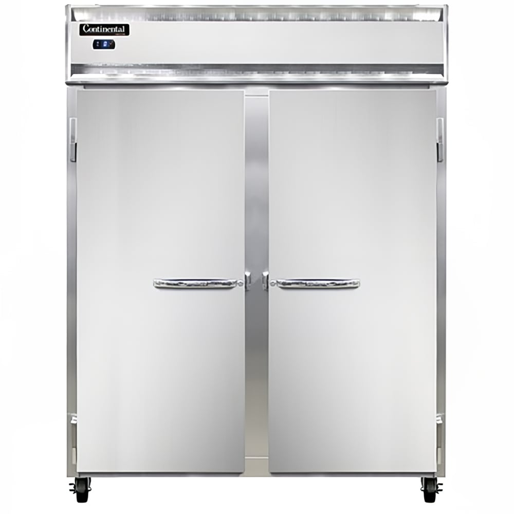 Continental 2FESNSA 57" Two Section Reach In Freezer, (2) Left/Right Hinge Solid Doors, 115v
