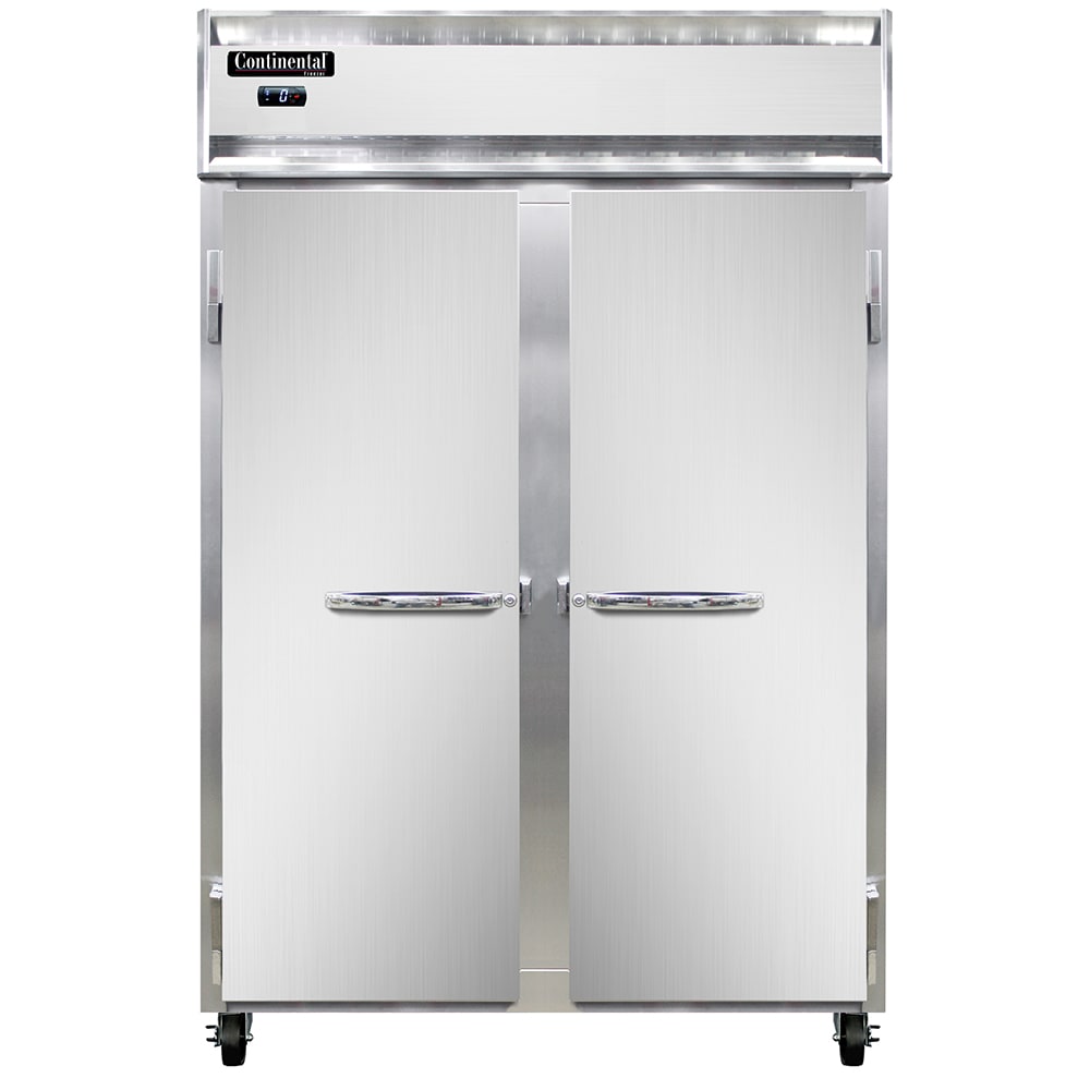 Continental 2FN 52" Two Section Reach In Freezer, (2) Left/Right Hinge Solid Doors, 115v