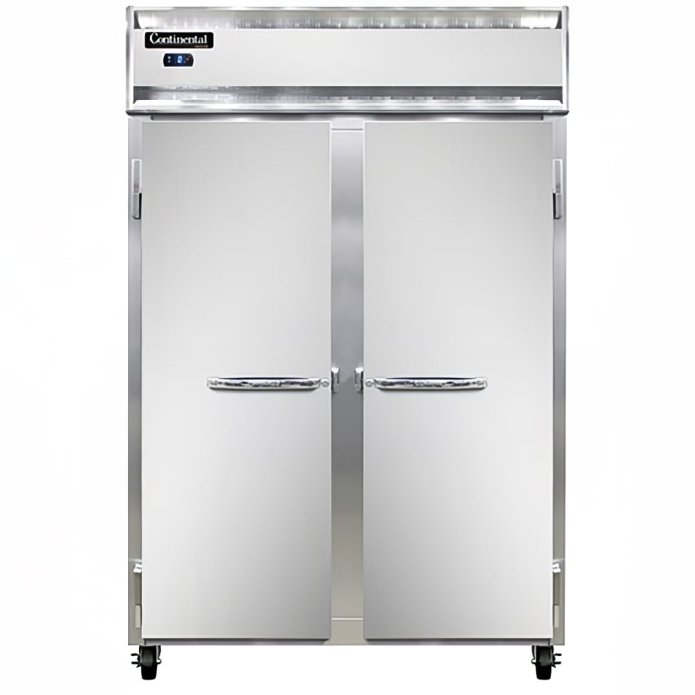 Continental 2FSN 52" Two Section Reach In Freezer, (2) Left/Right Hinge Solid Doors, 115v
