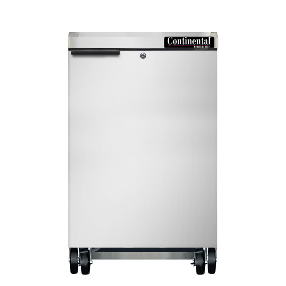 Continental BB24NSS 24" Bar Refrigerator - 1 Swinging Solid Door, Stainless, 115v