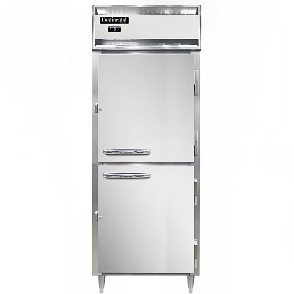 Continental D1FENSAHD 28 1/2" Designer Line One Section Reach In Freezer, (4) Right Hinge Solid Doors, 115v