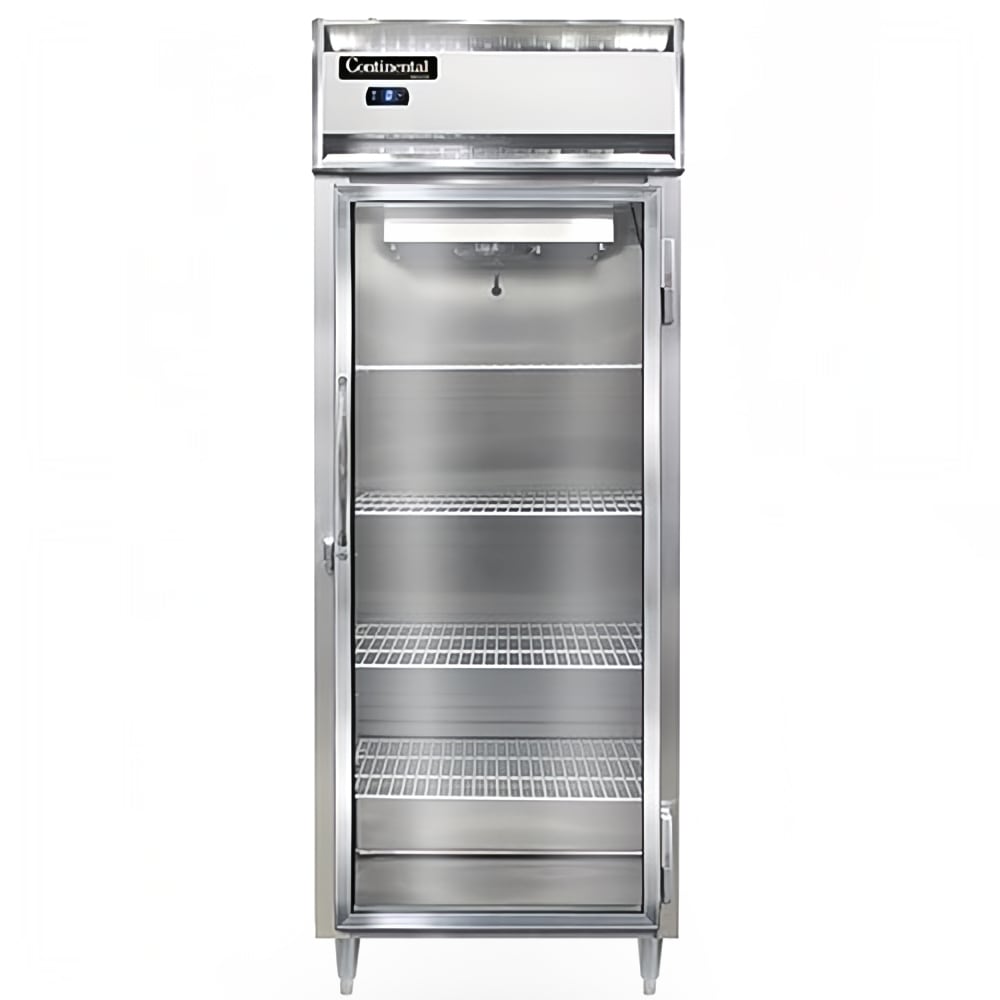 Continental D1FESNSAGD 28 1/2" Designer Line One Section Reach In Freezer, (1) Right Hinge Glass Door, 115v