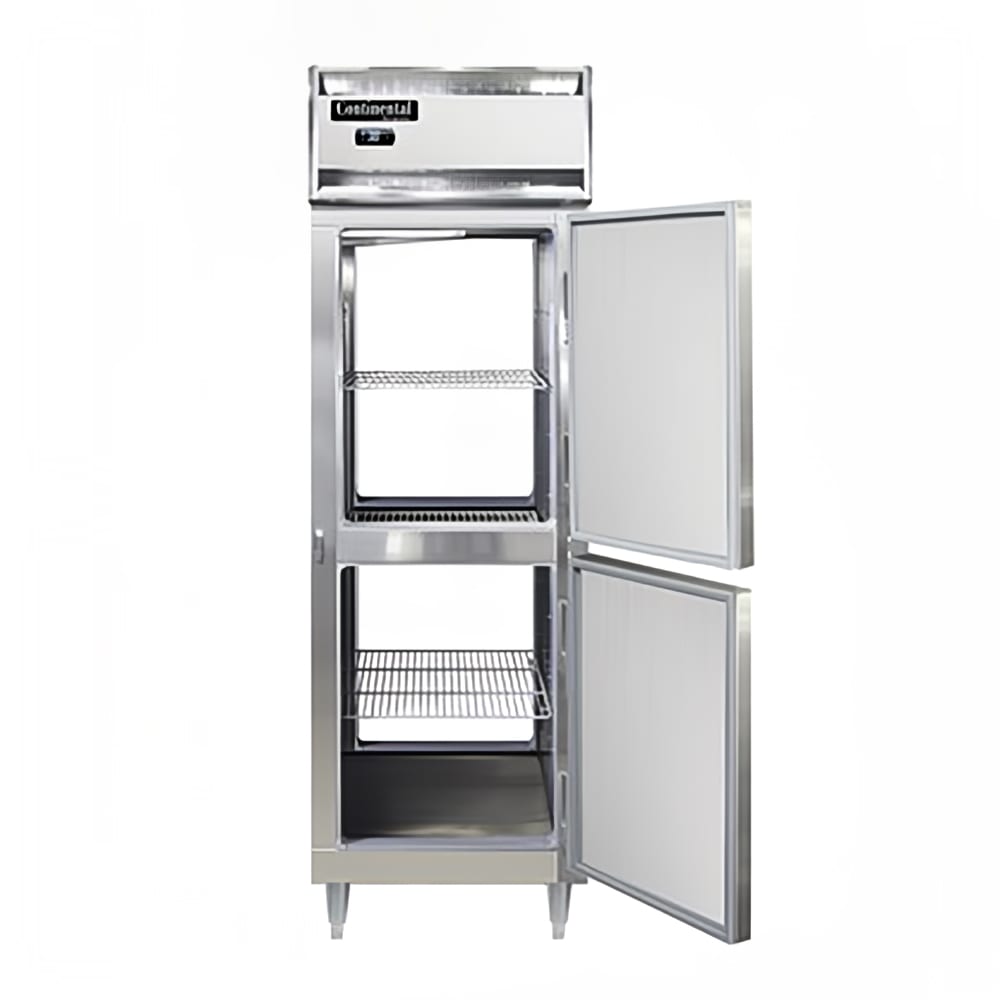 Continental D1FNPTHD 26" Designer Line One Section Pass Thru Freezer, (4) Right Hinge Solid Doors, 115v