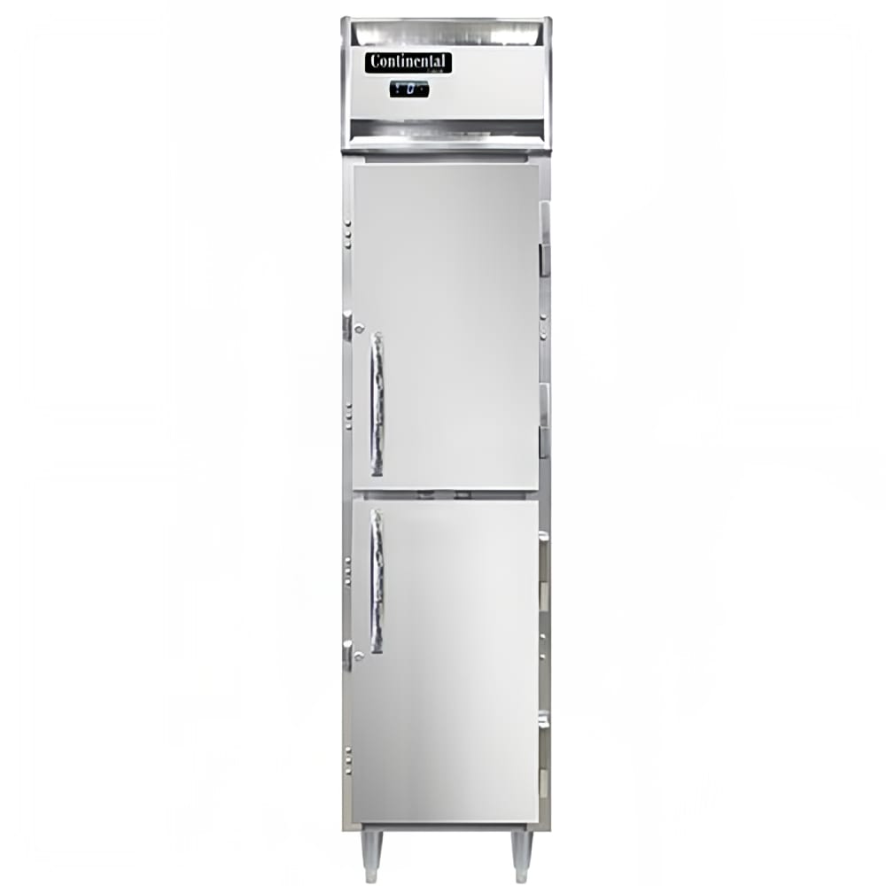 Continental D1FSENHD 17 3/4" Designer Slim Line One Section Reach In Freezer, (2) Right Hinge Solid Doors, 115v