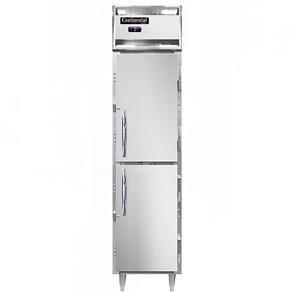 Continental D1FSENSAHD 17 3/4" Designer Slim Line One Section Reach In Freezer, (2) Right Hinge Solid Doors, 115v