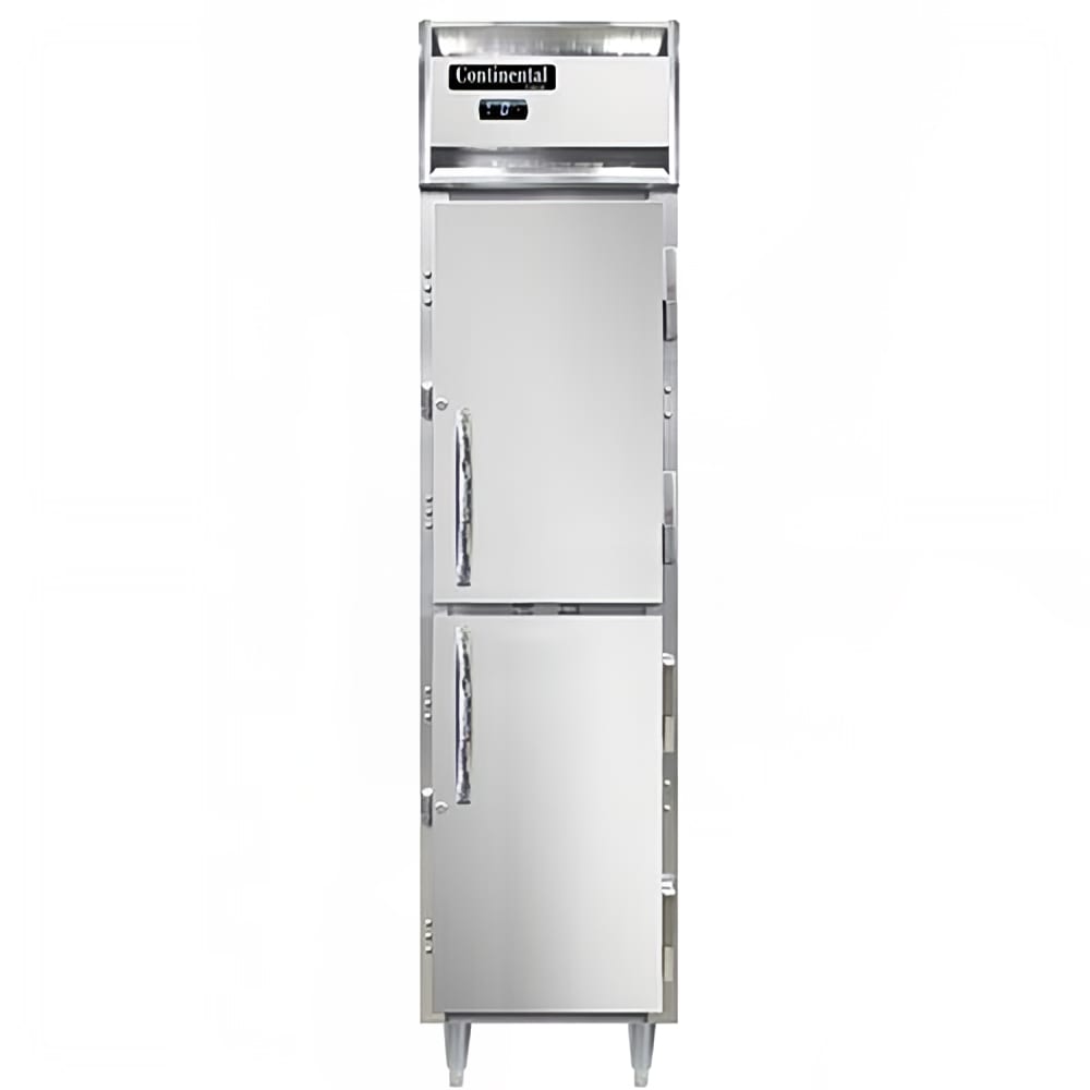 Continental D1FSENSSHD 17 3/4" Designer Slim Line One Section Reach In Freezer, (2) Right Hinge Solid Doors, 115v