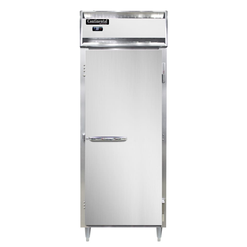 Continental D1REN 28 1/2" One Section Reach In Refrigerator, (1) Right Hinge Solid Door, Top Compressor, 115v