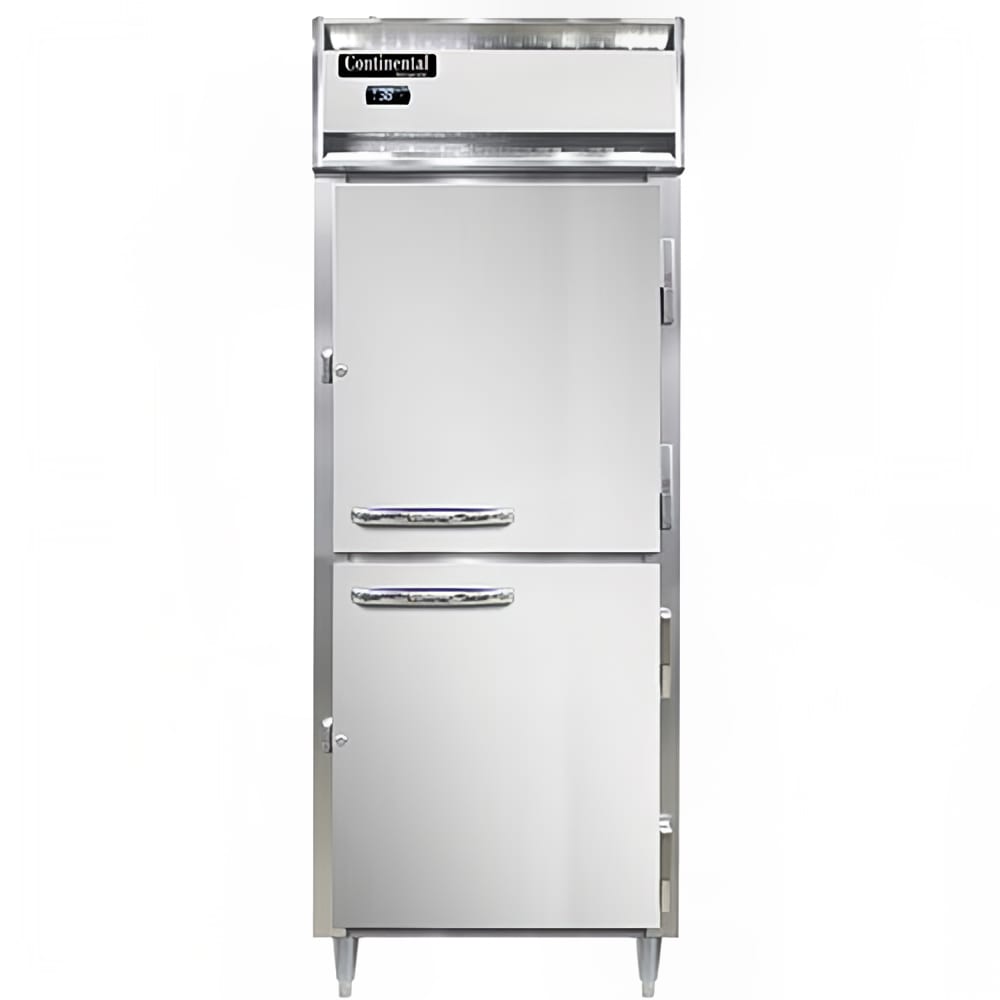 Continental D1RENSAHD 28 1/2" One Section Reach In Refrigerator, (2) Right Hinge Solid Doors, Top Compressor, 115v
