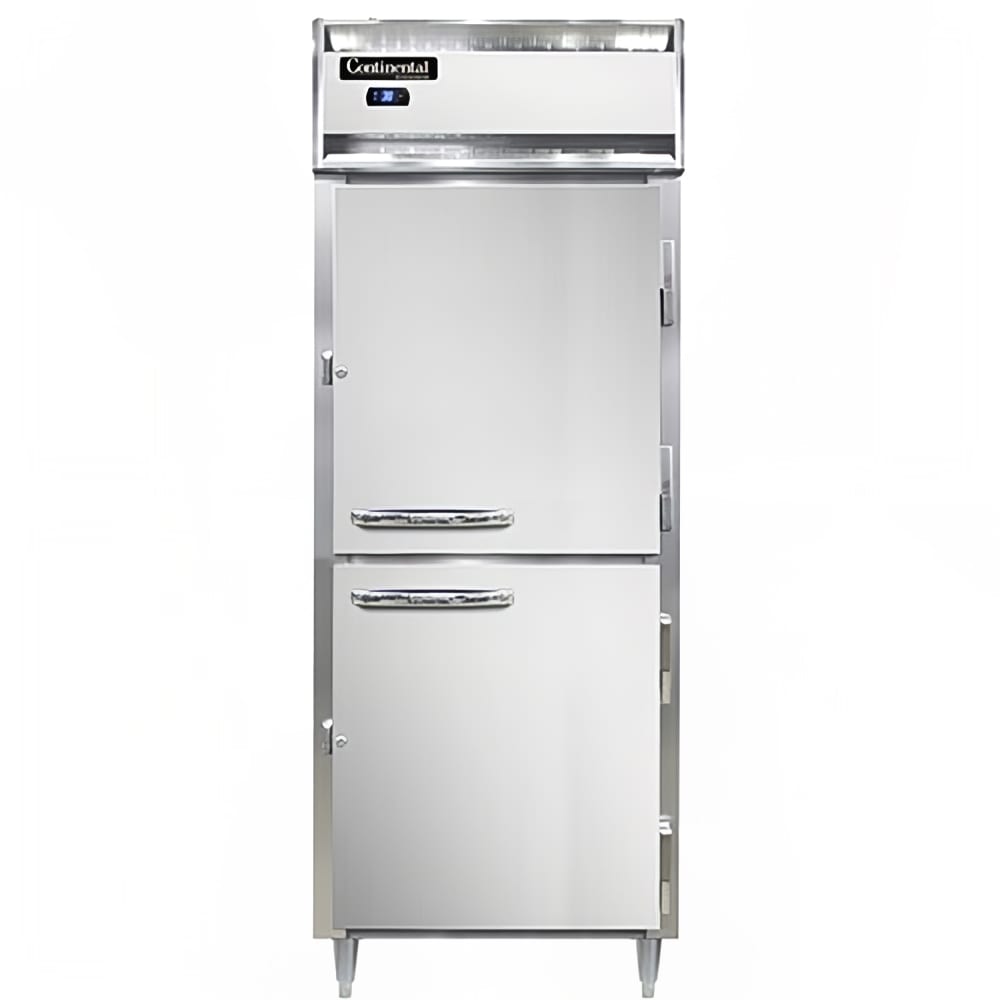 Continental D1RESNSSHD 28 1/2" One Section Reach In Refrigerator, (2) Right Hinge Solid Doors, Top Compressor, 115v