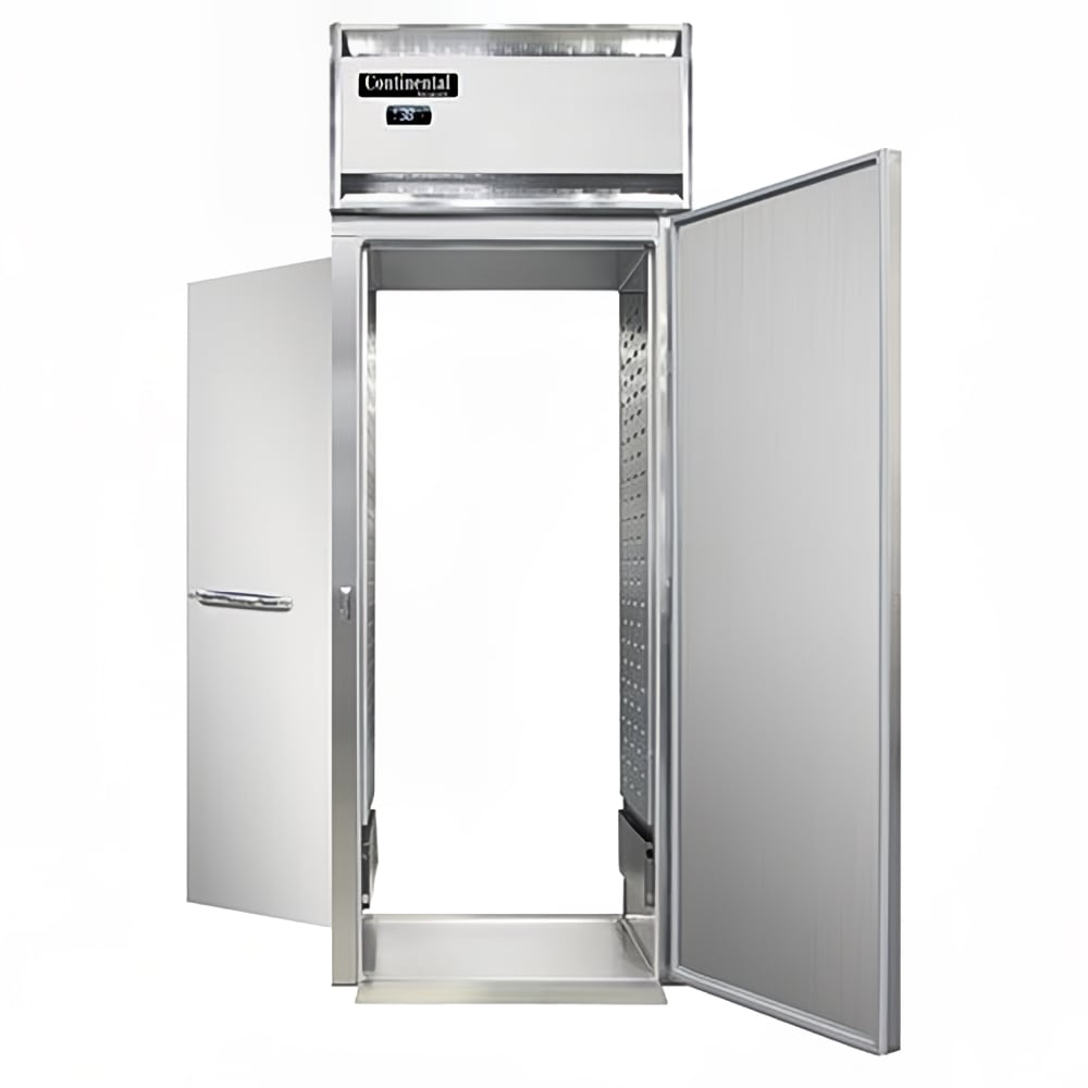 Continental D1RINSART 35 1/4" One Section Roll Thru Refrigerator, (2) Right Hinge Solid Doors, Top Compressor, 115v