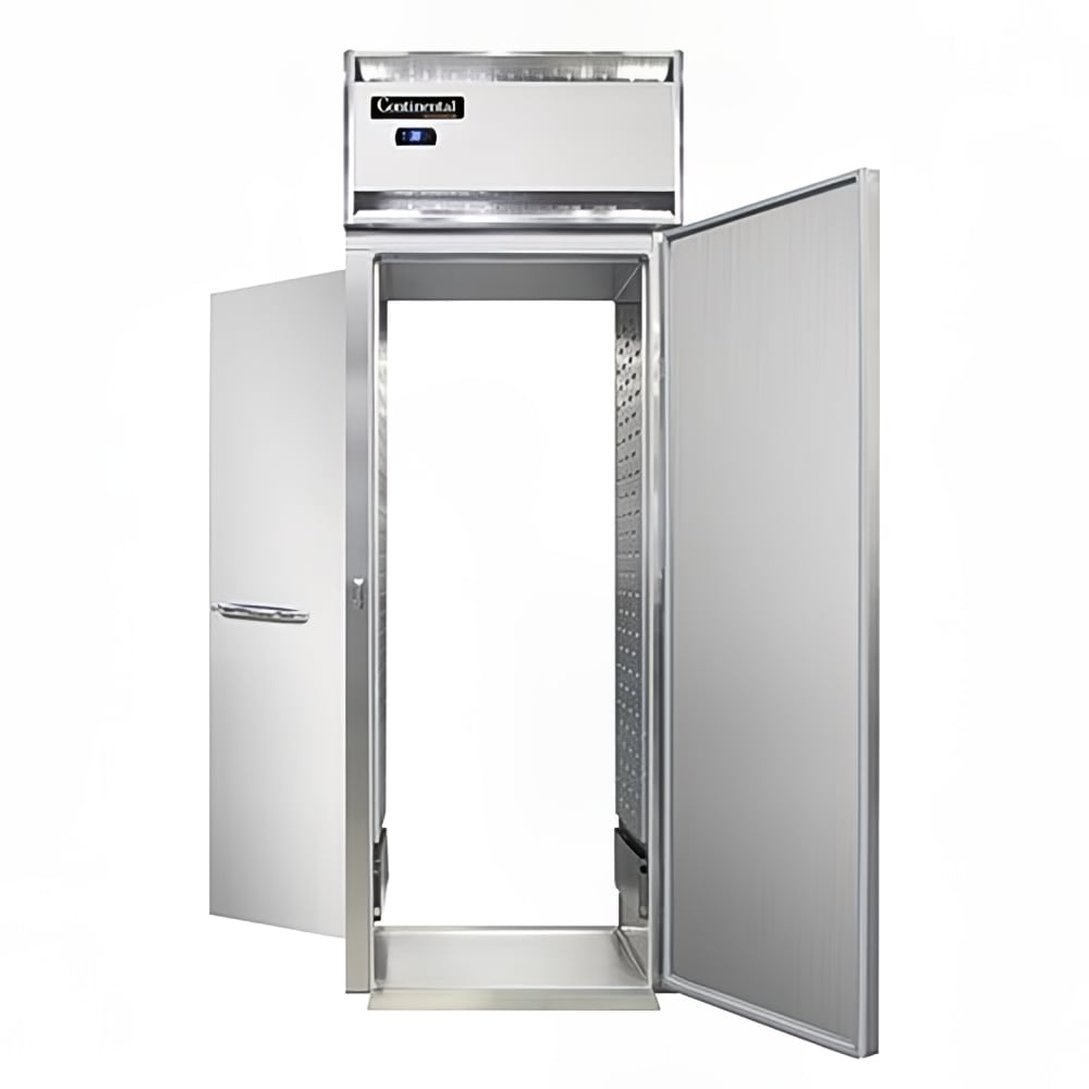 Continental D1RINSARTE 35 1/4" One Section Roll Thru Refrigerator, (2) Right Hinge Solid Doors, Top Compressor, 115v