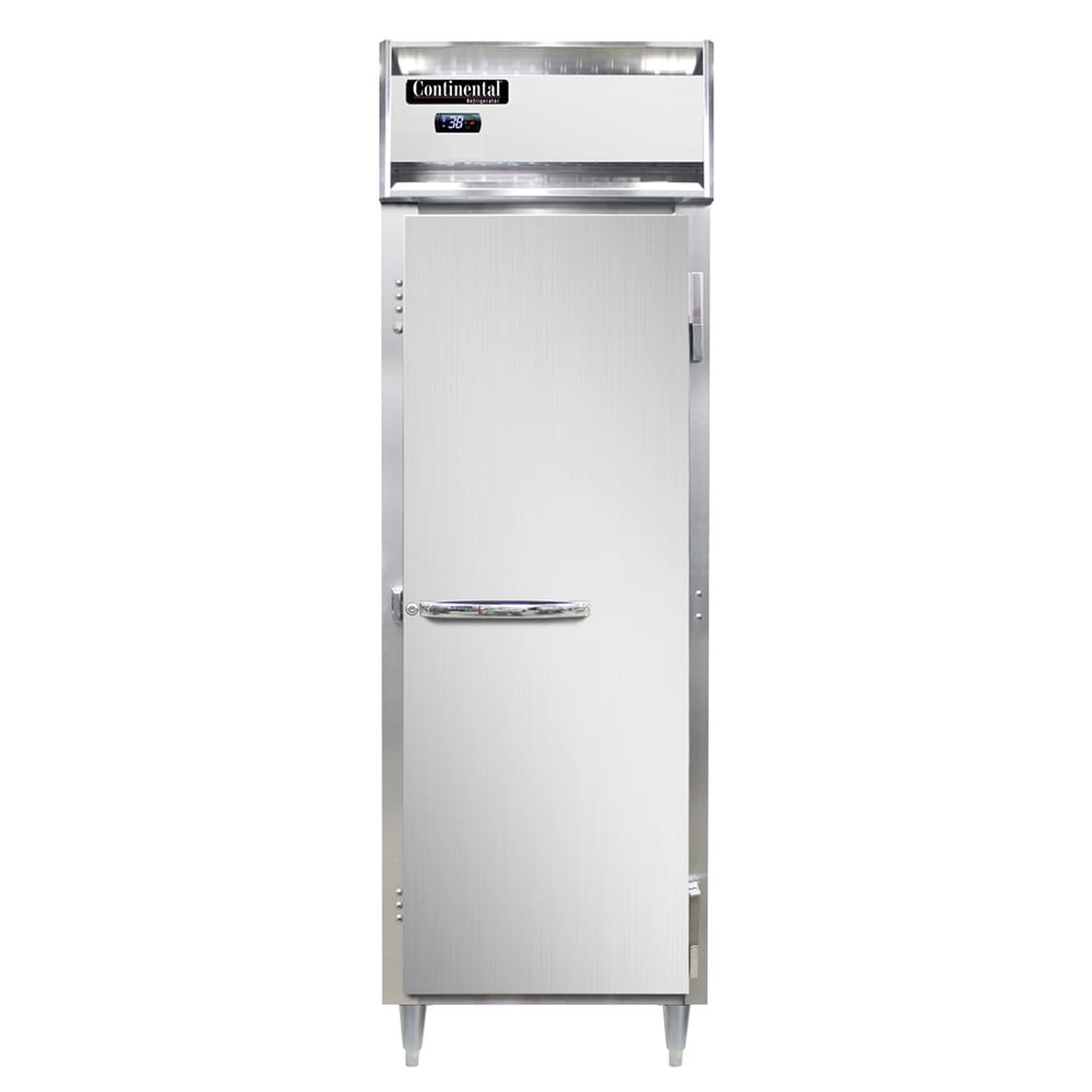 Continental D1RN 26" One Section Reach In Refrigerator, (1) Right Hinge Solid Door, Top Compressor, 115v
