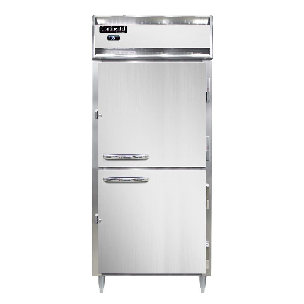 Continental D1RXNHD 36 1/4" One Section Reach In Refrigerator, (2) Right Hinge Solid Doors, Top Compressor, 115v