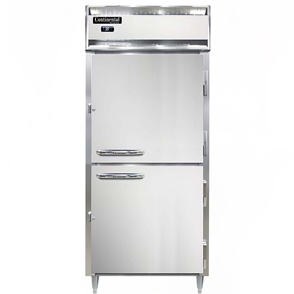 Continental D1RXNSSHD 36 1/4" One Section Reach In Refrigerator, (2) Right Hinge Solid Doors, Top Compressor, 115v