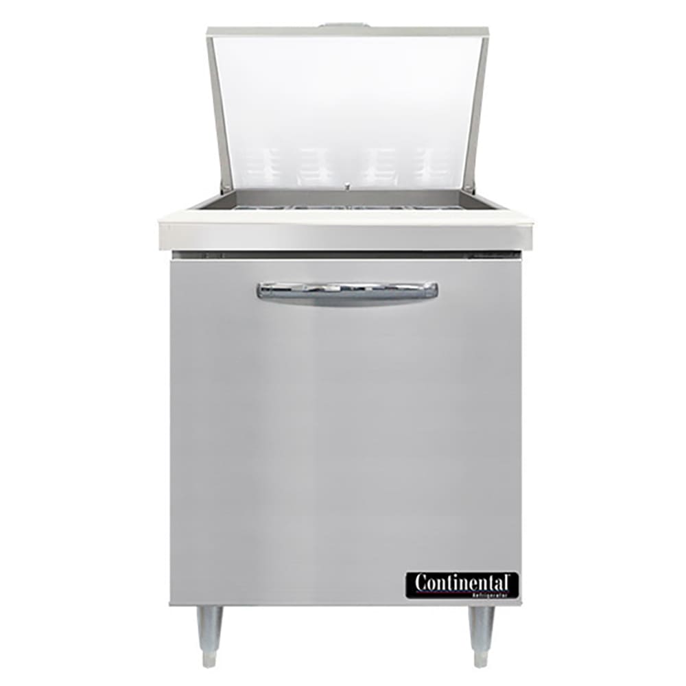 Continental D27N12M 27" Designer Line Sandwich/Salad Prep Table w/ Refrigerated Base, 115v