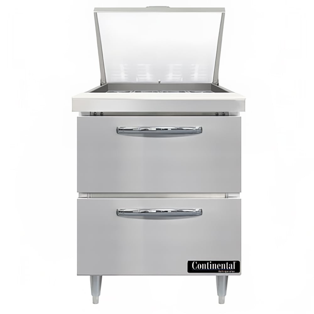 Continental D27N12M-D 27" Designer Line Sandwich/Salad Prep Table w/ Refrigerated Base, 115v